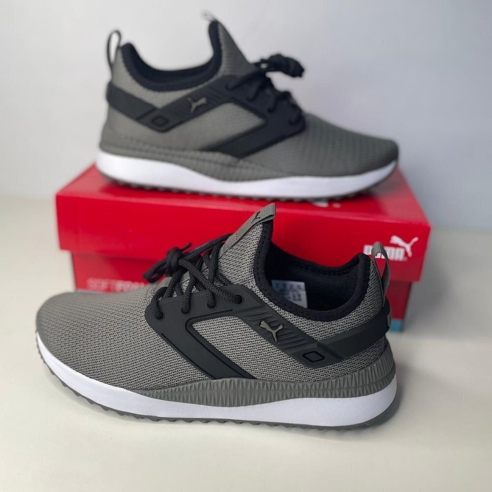 Puma Pacer Next Cage Kids Sneakers‎ Gray Black 372108-01 Size 6C